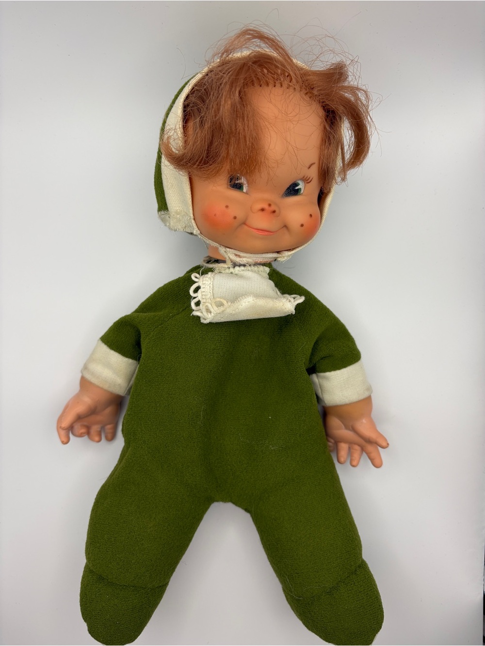 Regal Green Plush Baby Doll with Hooded Outfit - Kids Toys